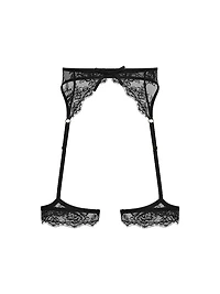 Rose Lace Bows Garter Belt