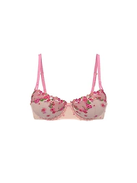 Wildflower Embroidery Lightly Lined Demi Bra