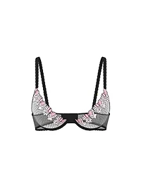 Tease Unlined Bow Embroidery Demi Bra