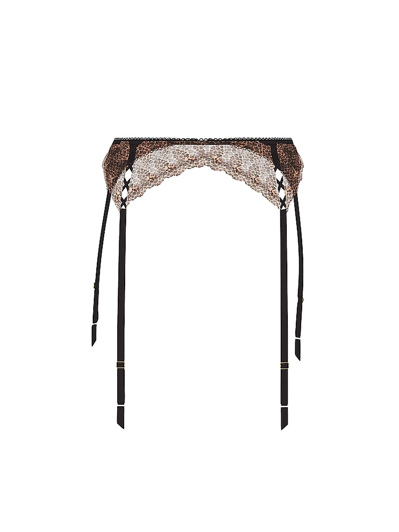 Geo Leo Embroidery Garter Belt