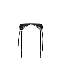 Pop Floral Embroidery Garter Belt