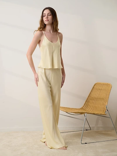 Washable Silk Bias Cami & Pant Pajama Set