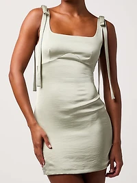 Carly Tie-Strap Mini Dress
