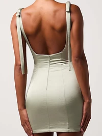 Carly Tie-Strap Mini Dress