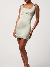 Carly Tie-Strap Mini Dress