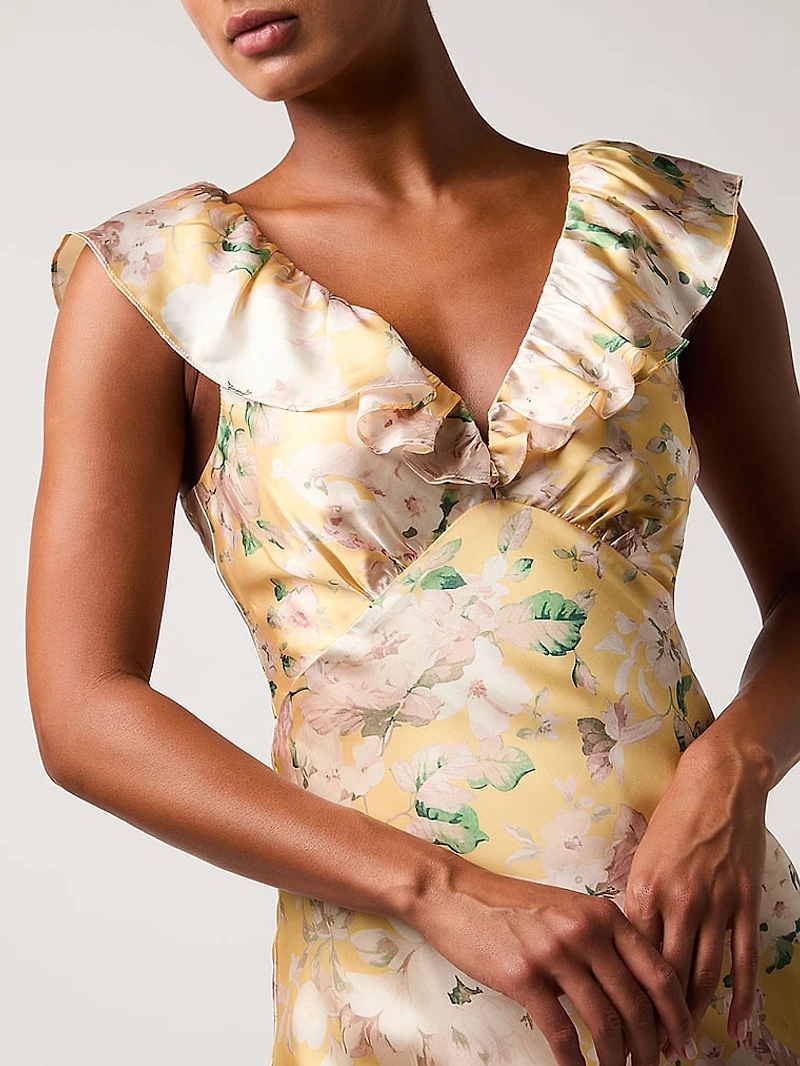 Carter Ruffle-Neck Maxi Dress