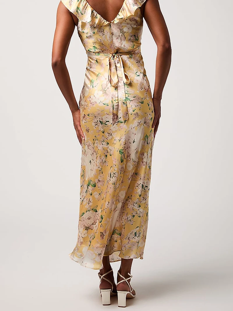 Carter Ruffle-Neck Maxi Dress