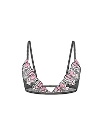 Tease Rose Embroidery Triangle Bralette