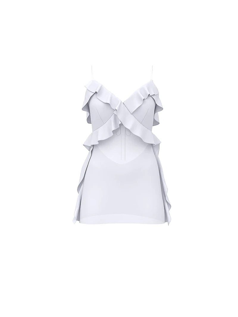 Sweet Melody Flutter Embellished Mini Slip Dress