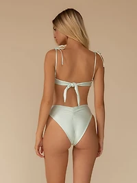 Seafoam Silkie Tori Ties Bandeau Top