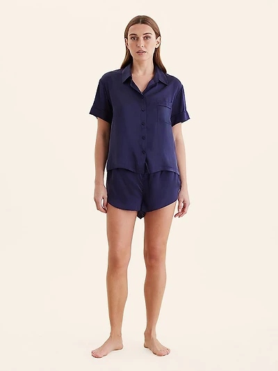 Audrey Mulberry Silk Boxer Pajama Short