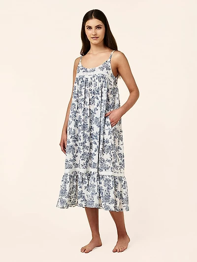 Nostalgia Strappy Lace-Trim Nightie