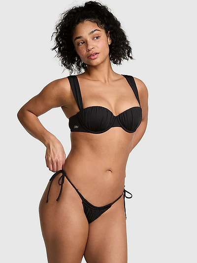 Ruched Push-Up Balconette Bikini Top
