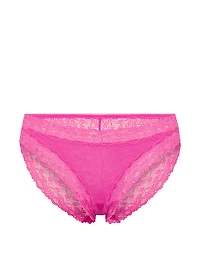 Cotton Pointelle Lace-Waist Bikini