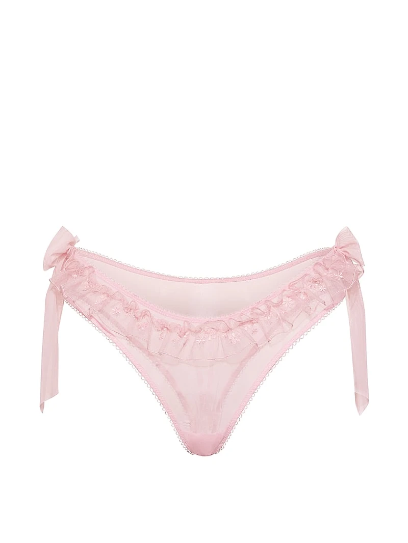 Blossom Embroidery Side-Tie Brazilian Panty