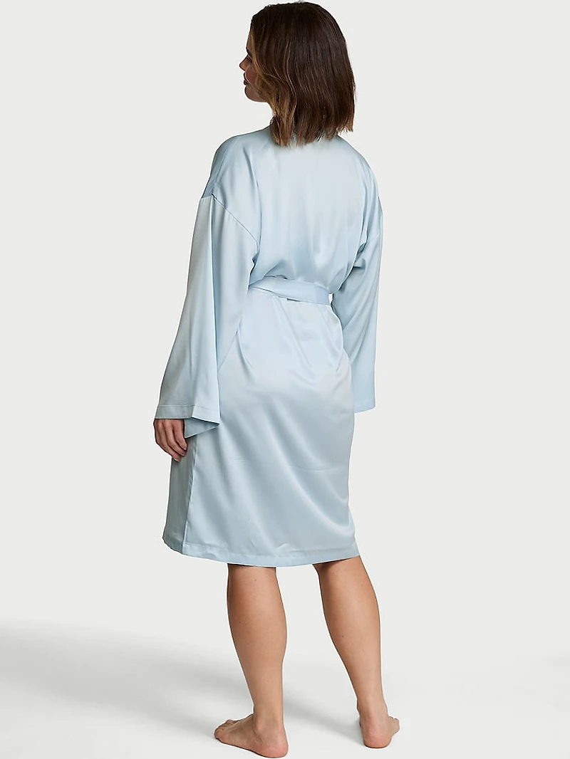 Signature Satin Midi Robe