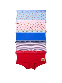 5-Pack Logo Cotton Boyshort Panties