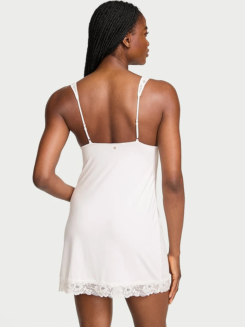 SoSoft™ Modal Lace-Trim Bridal Mini Slip