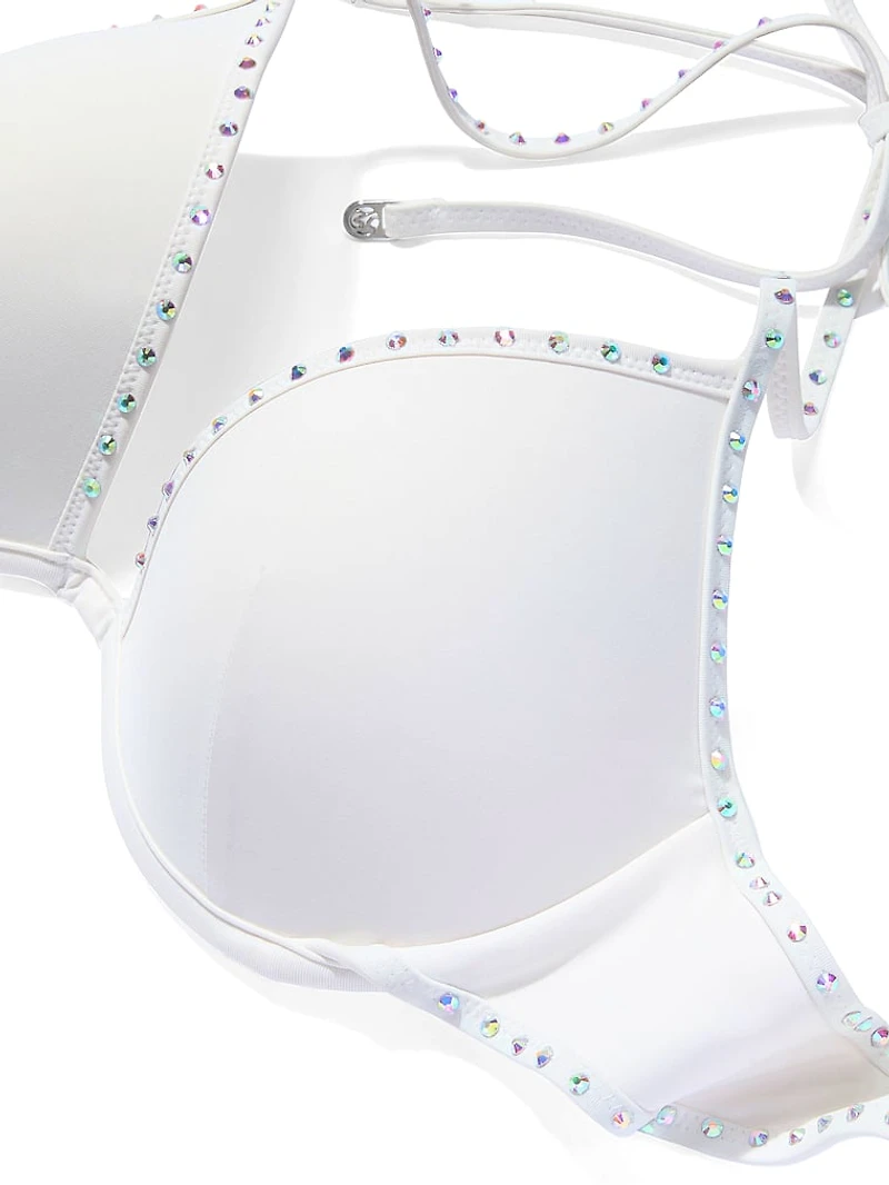 Bridal Bling Halter Push-Up Bikini Top