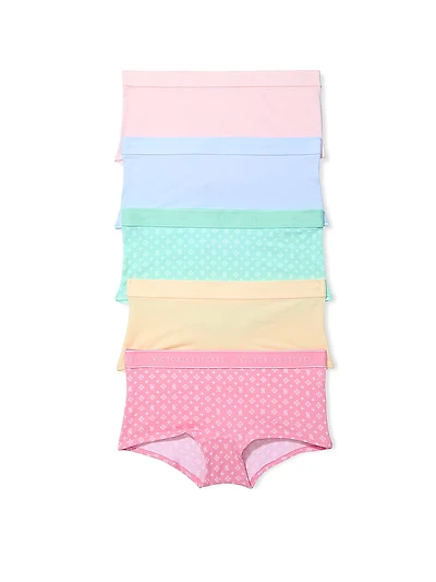 5-Pack Logo Cotton Boyshort Panties
