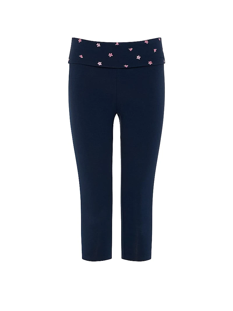 All-Day Cotton™ Foldover Capri Leggings