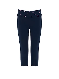 All-Day Cotton™ Foldover Capri Leggings