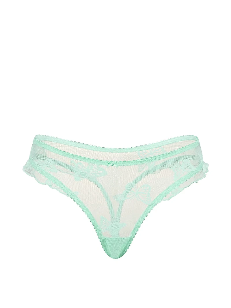 Lace Lace-Up Thong Panty