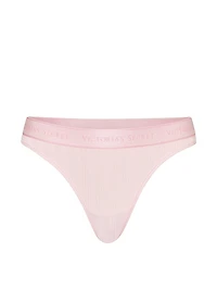 Logo Cotton Thong Panty