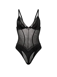 Sheer Reveal Mesh Triangle Bodysuit