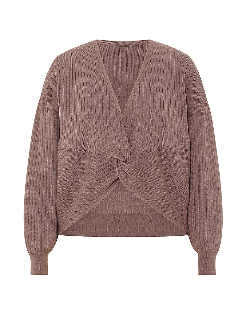 Twist Rib Knit Crop Sweater