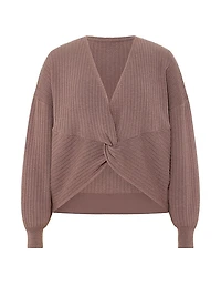 Twist Rib Knit Crop Sweater