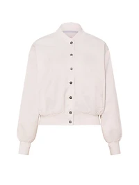 Bridal Satin Shine Baseball Jacket