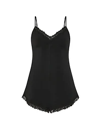 SoSoft™ Modal Lace-Trim Romper