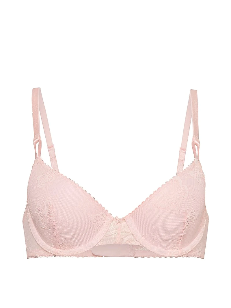 Sexy Tee Fleur Noir Lace Lightly Lined Demi Bra