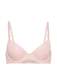 Sexy Tee Fleur Noir Lace Lightly Lined Demi Bra