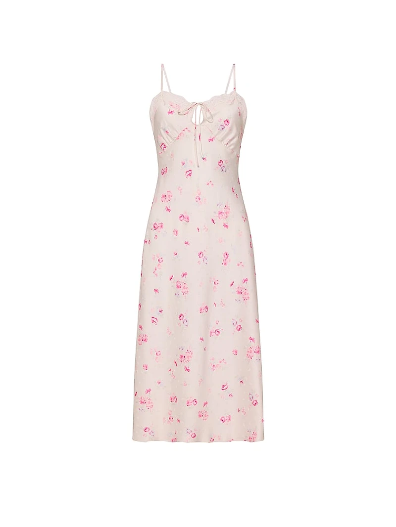 Butterflies Jacquard Midi Slip Dress