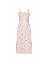 Butterflies Jacquard Midi Slip Dress