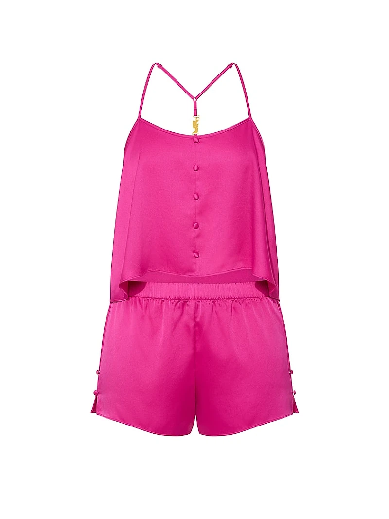 GRWPINK™ Satin Cami & Shorts Pajama Set