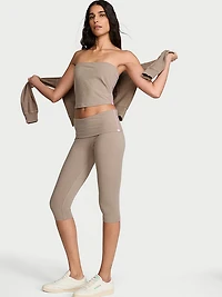 Cotton Foldover Capri Legging