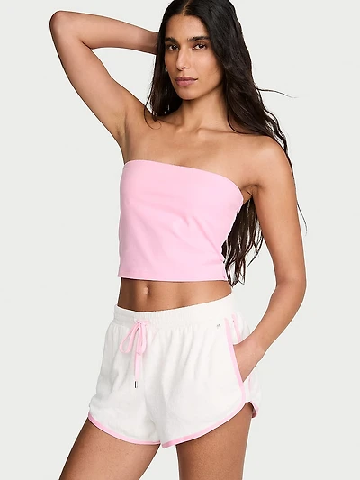 Micro Terry Curved Hem Short