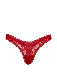Lace Ultra-Mini Scoop Thong Panty
