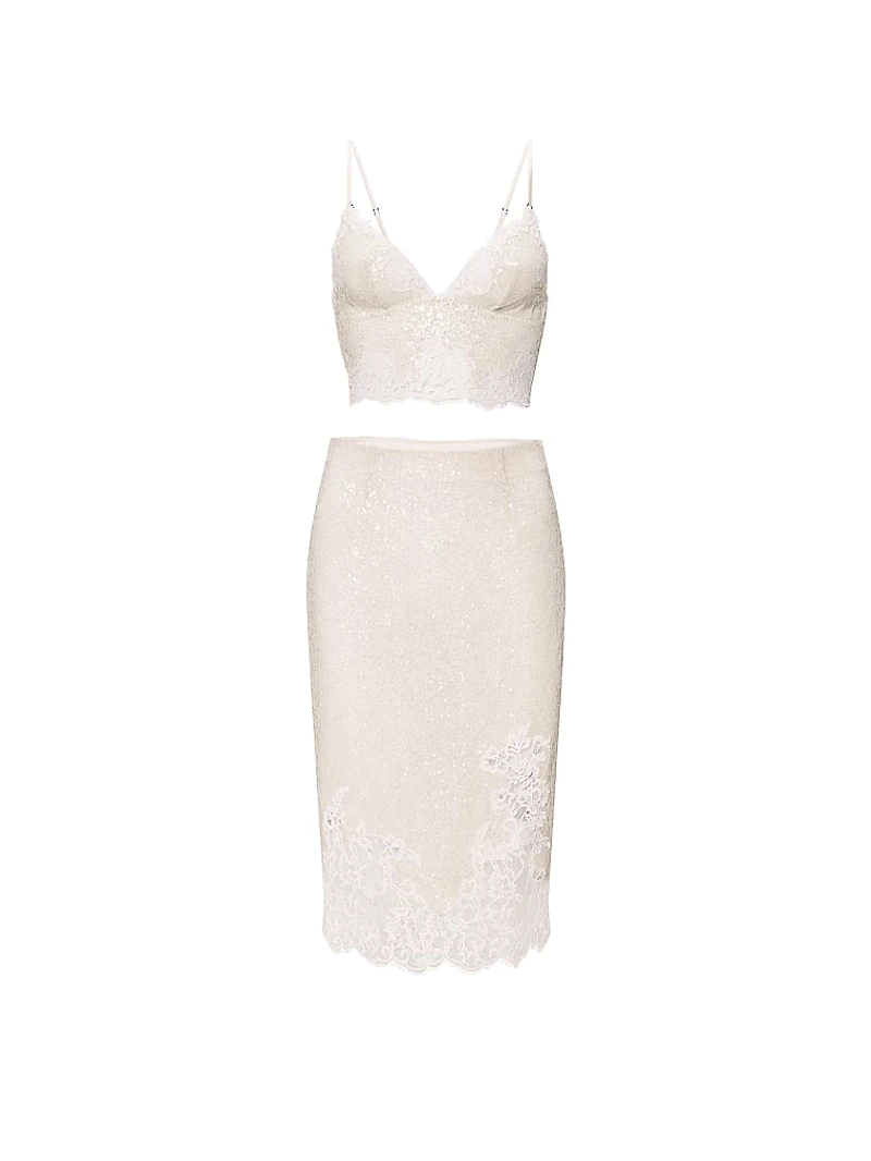 Atelier x Victoria's Secret Bridal Embellished Bralette & Skirt Set