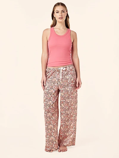 Carly Floral Cotton Wide Leg Pants