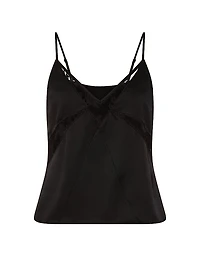 Satin & Rose Lace Cami Top