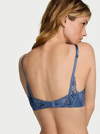 Denim Rose Lace Unlined Triangle Bralette