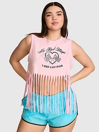 Campus Cotton™ Retro Fringe Tank Top