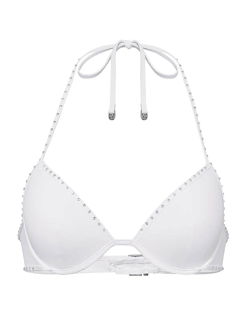 Bridal Bling Halter Push-Up Bikini Top