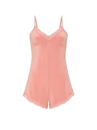 SoSoft™ Modal Lace-Trim Romper