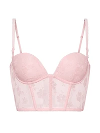 Blossom Embroidery Plunge Corset Top