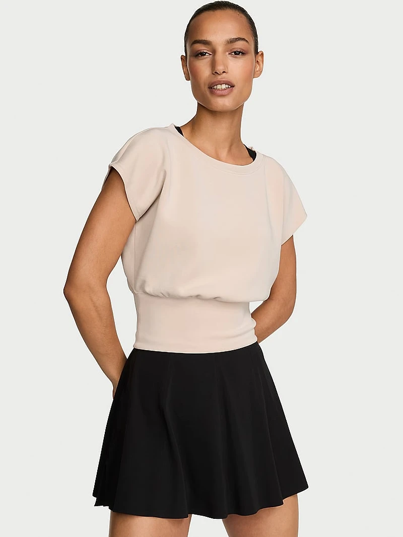 Featherweight Knit Short-Sleeve Top